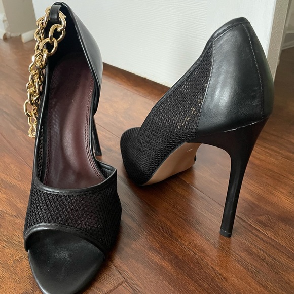 ASOS Black Papaya Peep Open Toe Heels - Picture 3 of 5